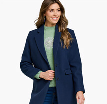 Two Button Plain Design Coat - LA490